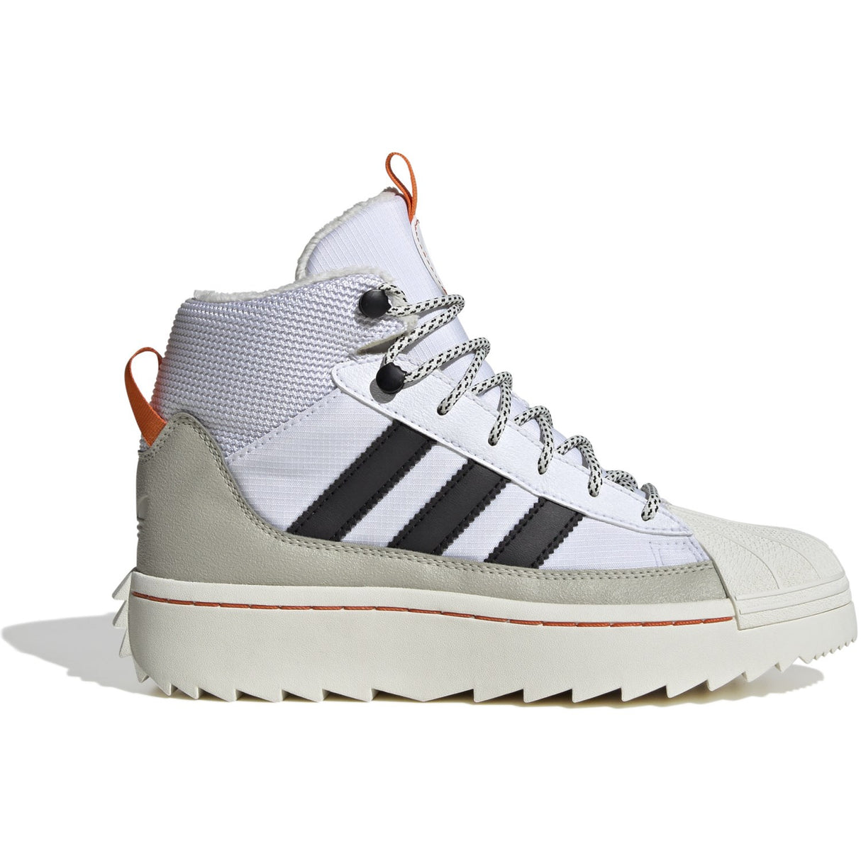 adidas Originals White/Core Black/Putty Grey Superstar Winter Trek J Stövlar