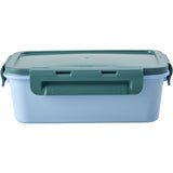 Rice Lunchbox with 3 Inserts in Green and Soft Blue