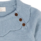 COPENHAGEN COLORS Dusty Blue Merino Marguriette Blus 2