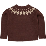 COPENHAGEN COLORS Dk Brown/Cream Kombiull Island Blus