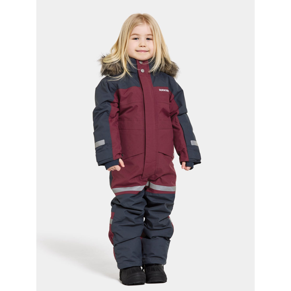 Didriksons Rusty Wine Bjärven Kids Vinteroverall 17