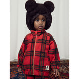 Mini Rodini Red Check Aop Fleece Jacket