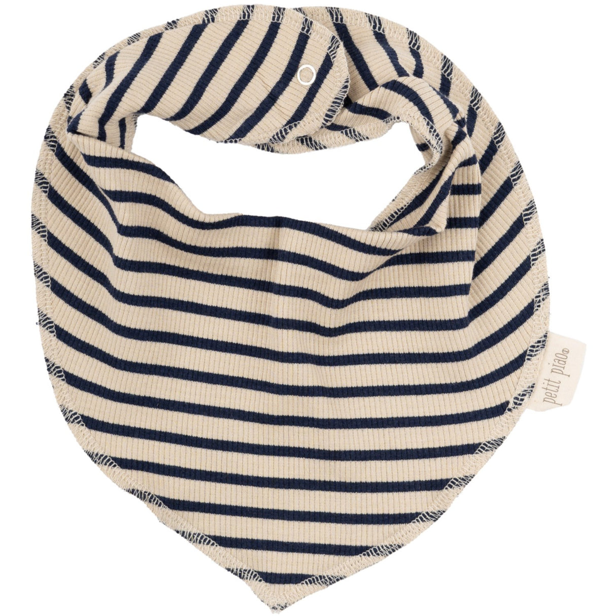 Petit Piao Indigo Plum/Dark Off White Bib Modal Striped