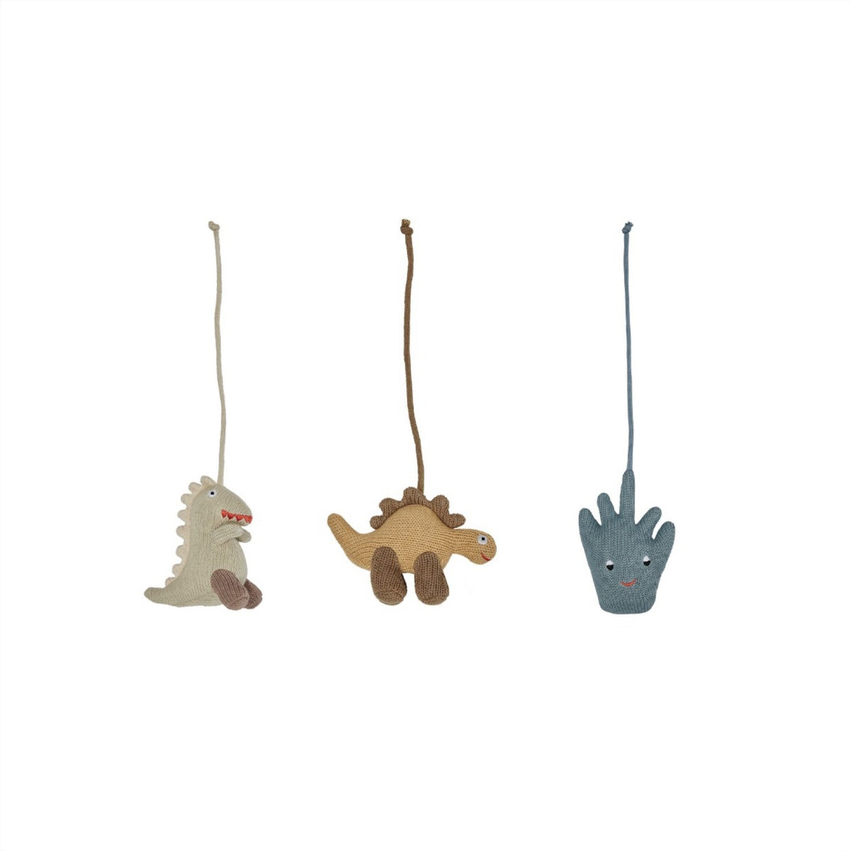 OYOY Beige/Saffron/Aqua Blue Dino Aktivitetsleksak