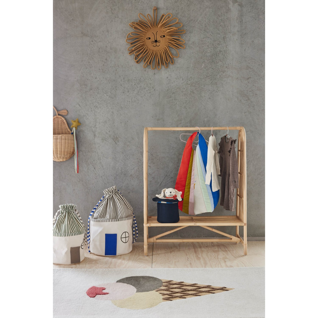 OYOY Black/White Magisk Hatt & Kanin