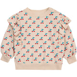 Bobo Choses White Cherry All Över Ruffle Sweatshirt