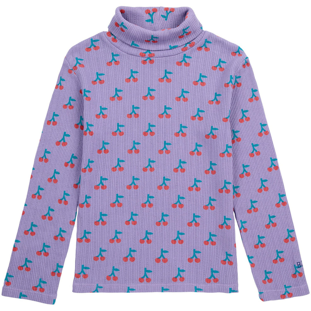 Bobo Choses Lavender Cherry All Över Turtle Neck Blus