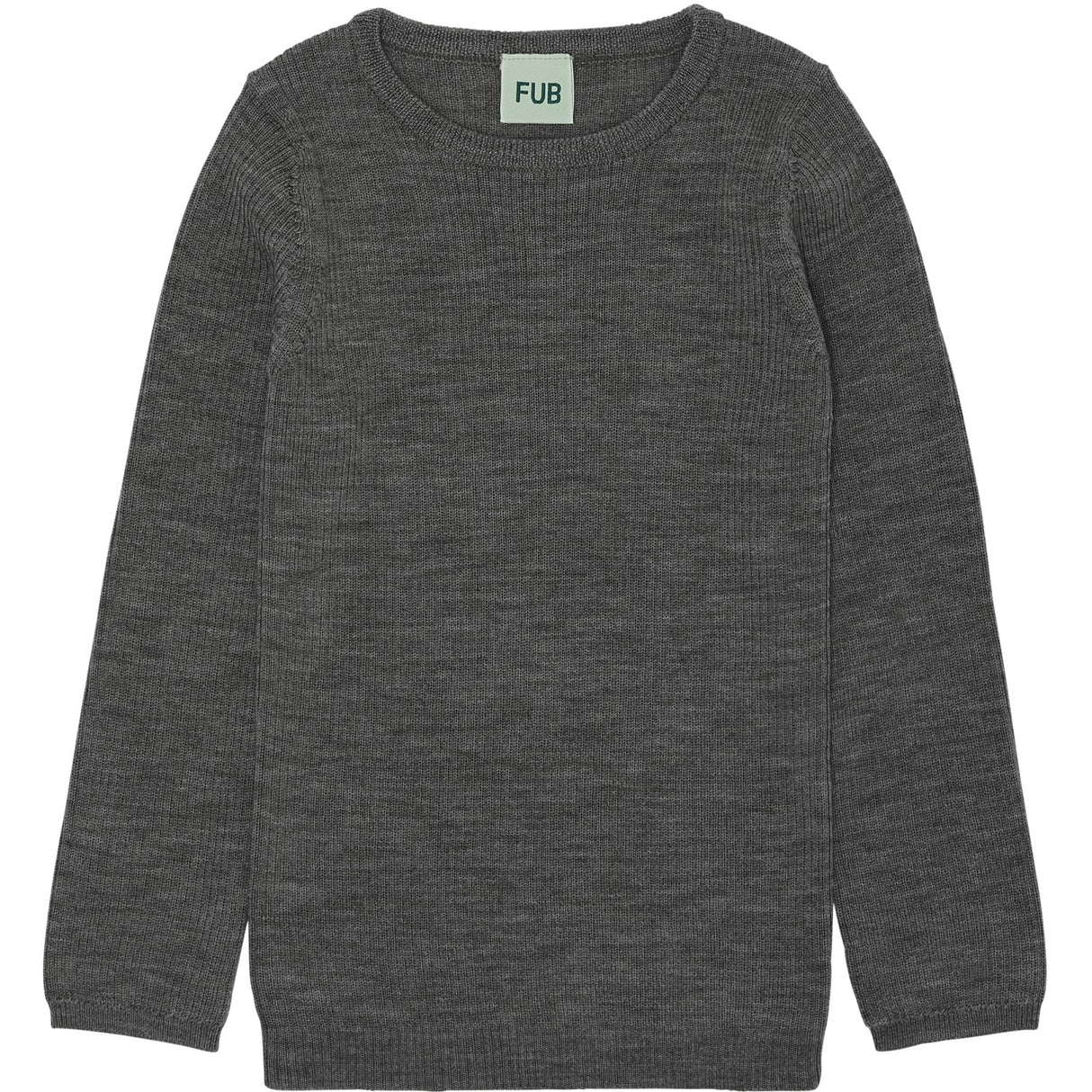 FUB Grey Melange Rib Blus