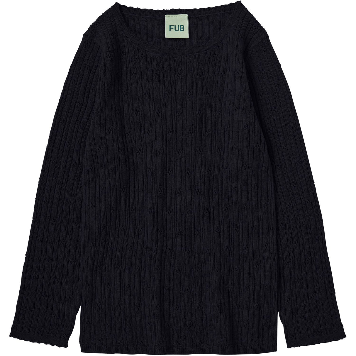 FUB Dark Navy Pointelle T-Blus