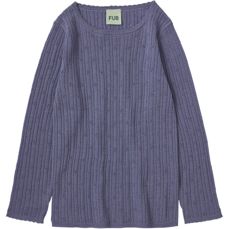 FUB Dusty Violet Pointelle T-Blus