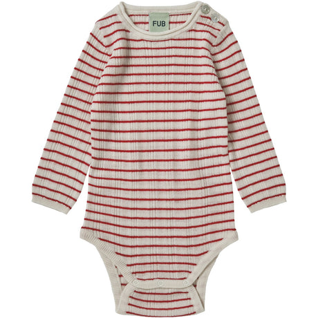 FUB Ecru/Red Bebis Rib Body