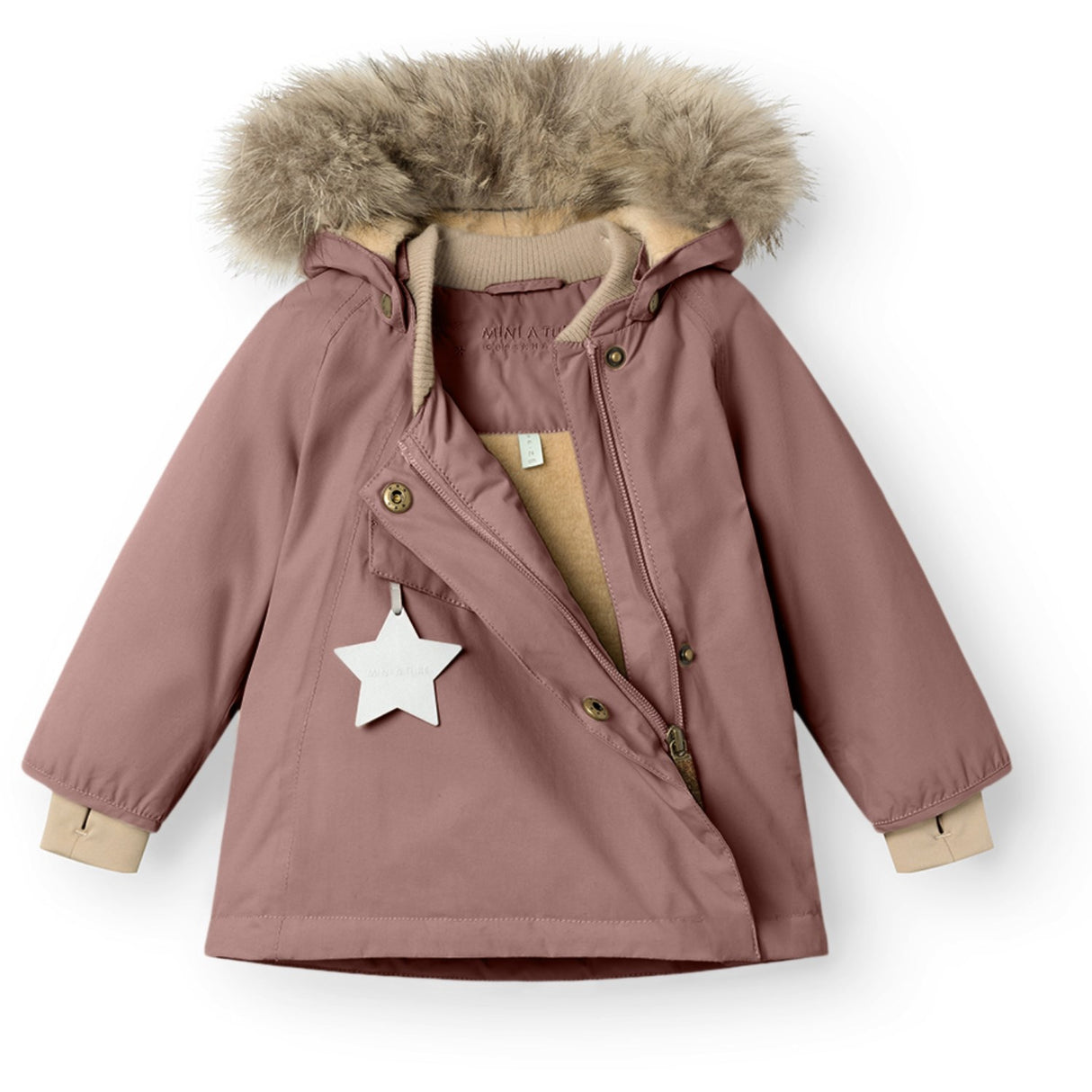 Mini A ture Light plum Wang Fleece Vinterjacka m. Päls