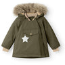 Mini A ture Olive night Wang Fleece Vinterjacka m. Päls