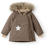 Mini A ture Morel grey Wang Fleece Vinterjacka m. Päls