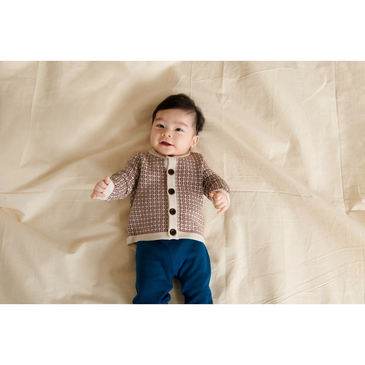 FUB Ecru/Clay/Misty Green Bebis Nordic Cardigan