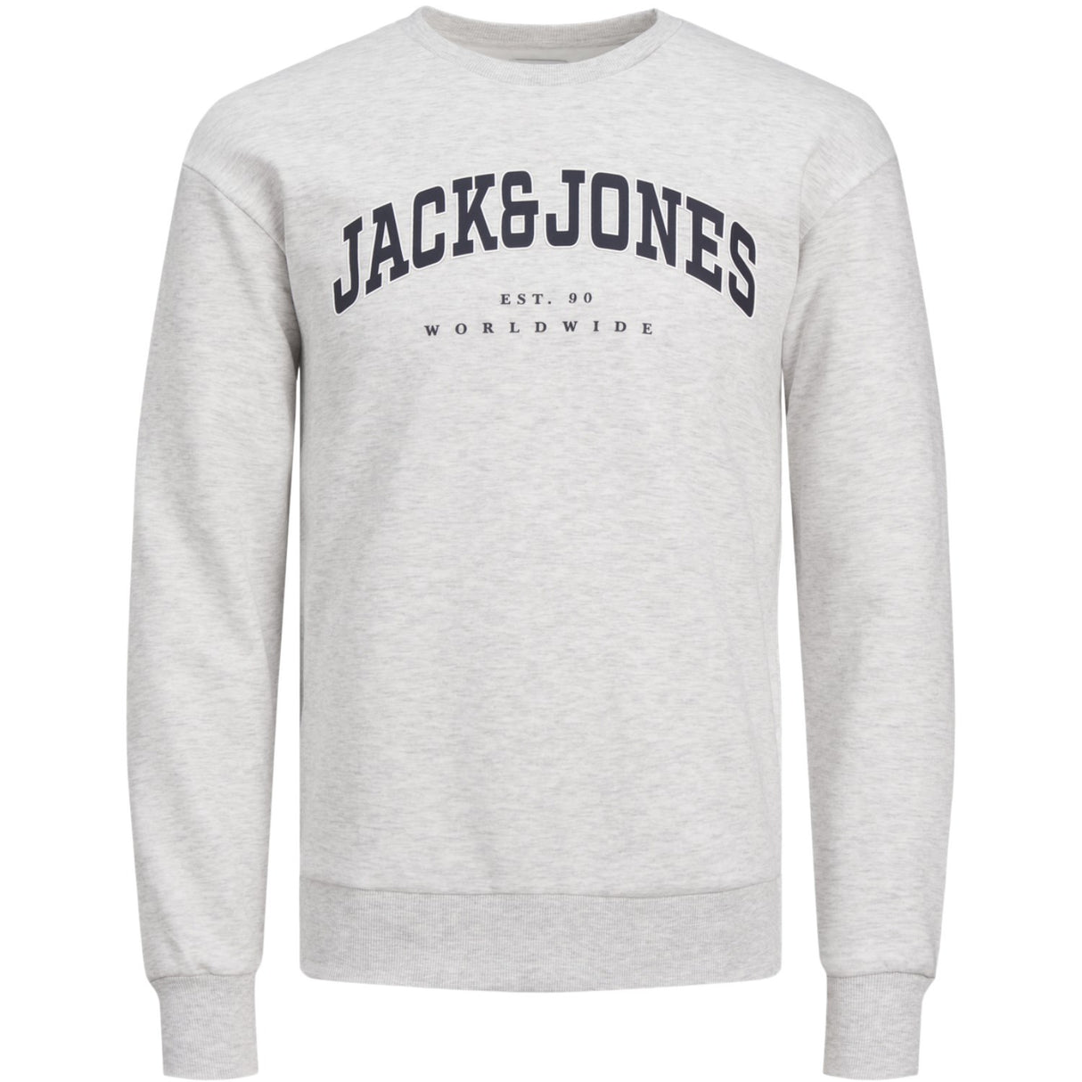 Jack & Jones Junior White Melange Caleb Varsity Sweatshirt