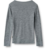 Wheat Melange Grey Wool Blus Alfie