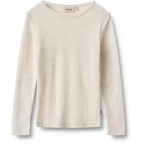 Wheat Eggshell Melange Wool Blus Alfie