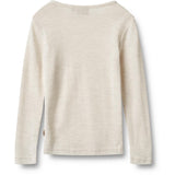 Wheat Eggshell Melange Wool Blus Alfie