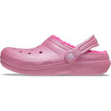 Crocs Pink Tweed Classic Lined Glitter Clog 4