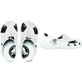 Crocs White/Black Classic Soccer Ball Clog