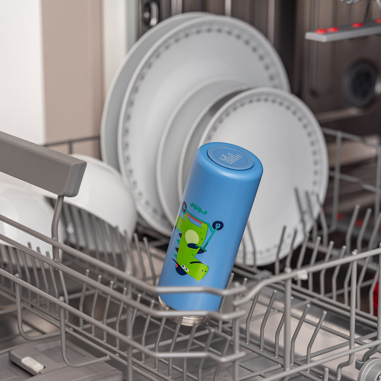 REER Dricksflaska med sugrör - Blå