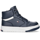 Tommy Hilfiger Blue Mid Cutlace-Up Sneaker Blue