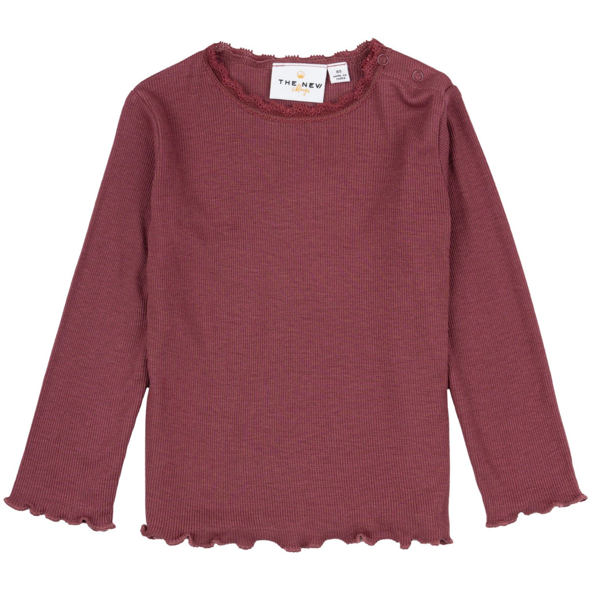 THE NEW Siblings Crushed Berry Krista Rib Blouse