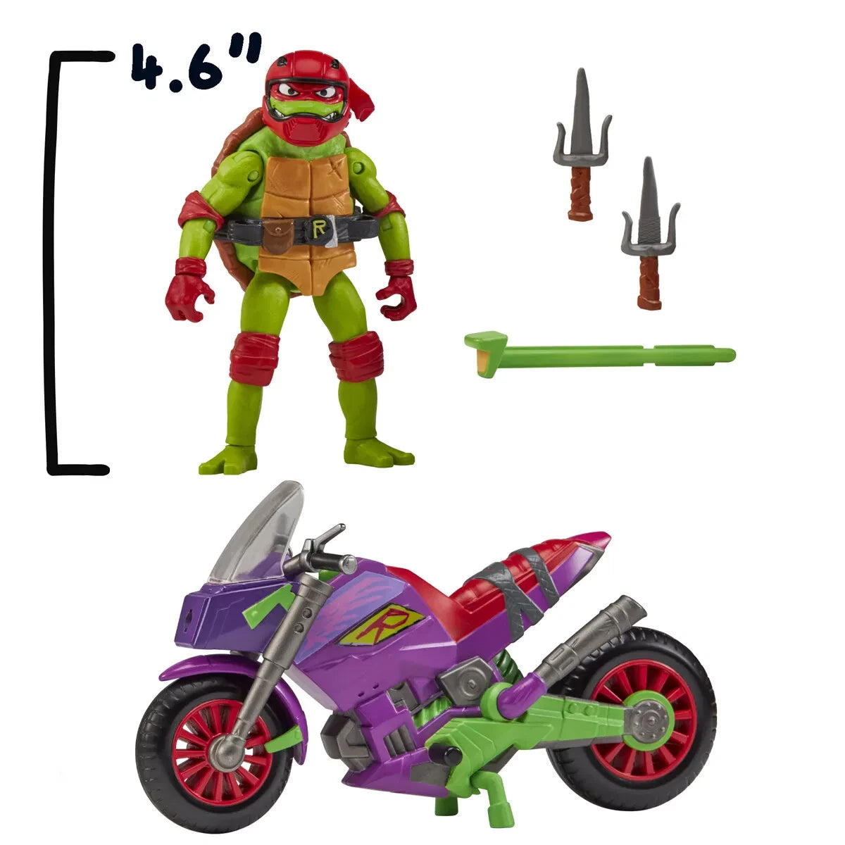 Turtles Mutant Mayhem Dragon motorcykel, Raphael