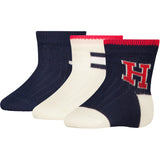 Tommy Hilfiger Navy Baby Strumpor 3-Pack Iconic Presentförpackning