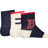 Tommy Hilfiger Navy Baby Strumpor 3-Pack Iconic Presentförpackning