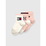 Tommy Hilfiger Soft Pink Baby Strumpor 3-Pack Iconic Presentförpackning