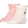 Tommy Hilfiger Soft Pink Baby Strumpor 2-Pack Breton Stripe