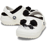 Crocs Chalk/Black Classic Lined IAM Panda Bear Clog T