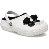 Crocs Chalk/Black Classic Lined IAM Panda Bear Clog T