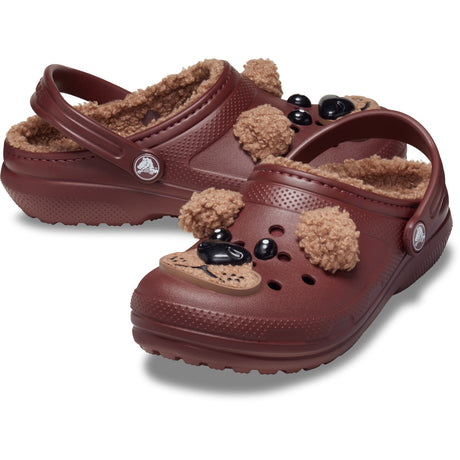 Crocs Dark Clay Classic Lined IAM Brown Bear Clog K