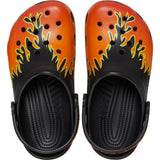Crocs Black/Multi Classic Flames Clog