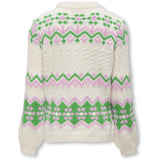 kids ONLY Cloud Dancer Bonbon/Island Green Annabelle Pullover Stickad