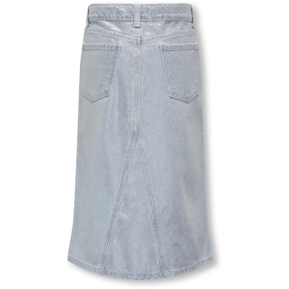 kids ONLY Light Blue Denim Canal Maxi Kjol Silver Denim Red Cro