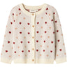 Lil'Atelier Turtledove Saran Stickad Cardigan Heart