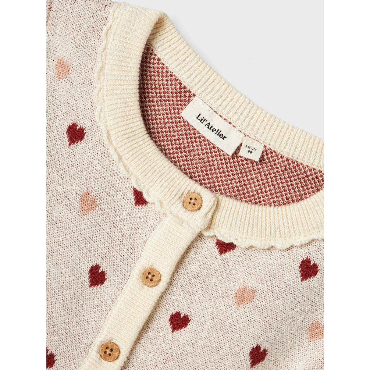 Lil'Atelier Turtledove Saran Knit Dress Heart