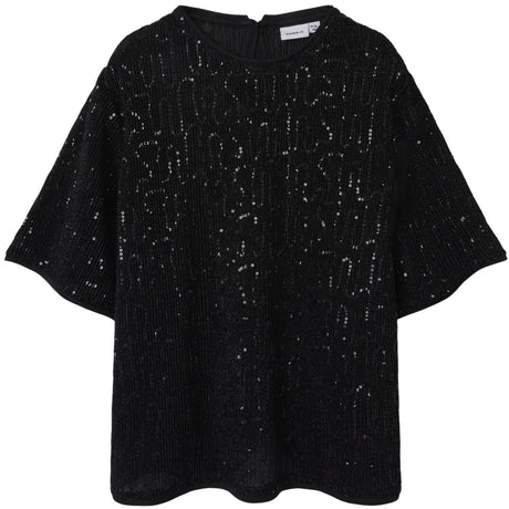 Name It Black Runic Sequin Topp