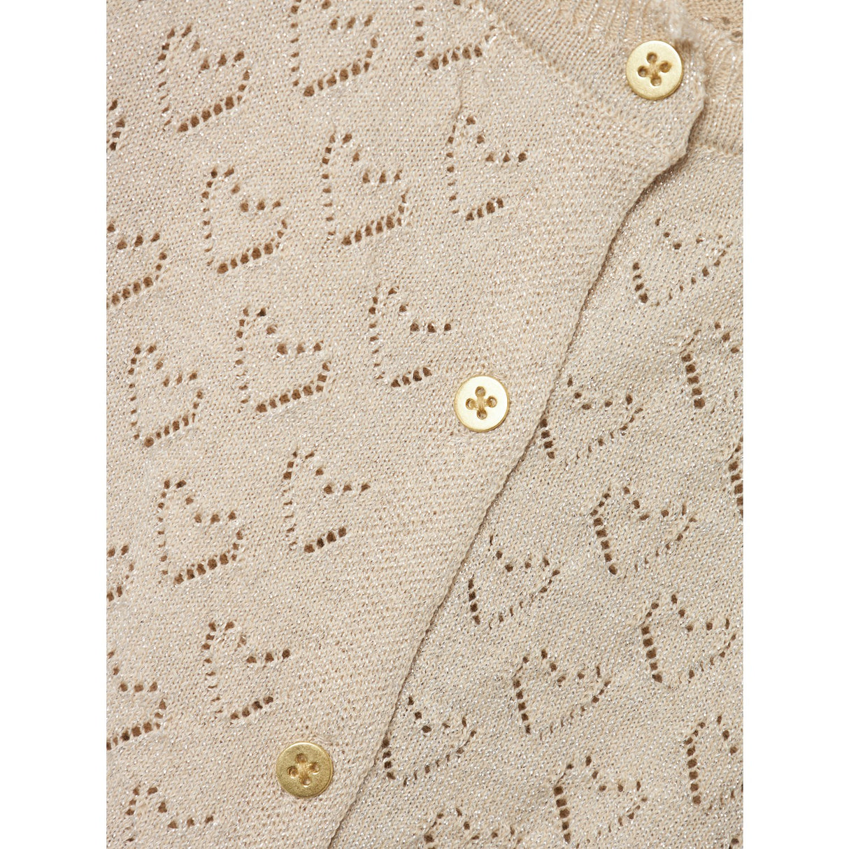 Name It Frosted Almond Riglitter Stickad Cardigan