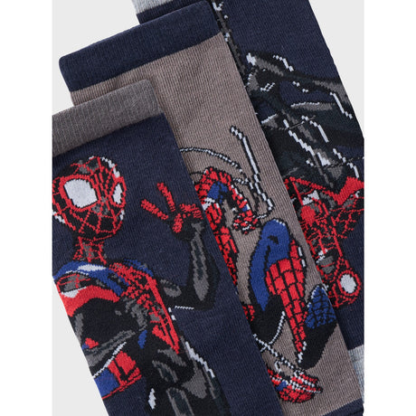 Name It Dark Sapphire Nobrian Spiderman 3-pack strumpor