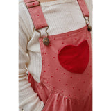 Konges Sløjd Mahogany Dot  Nola Heart Overalls Gots