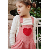 Konges Sløjd Mahogany Dot  Nola Heart Overalls Gots