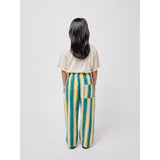 Bobo Choses Dark Green Stripes Straight Byxor