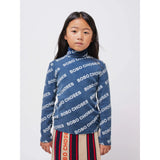 Bobo Choses Midnight Blue All Över Rib Turtle Neck Blus