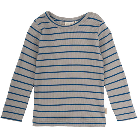 Petit Piao Deep Cobalt/Grey Stone Blus Modal Thin Striped