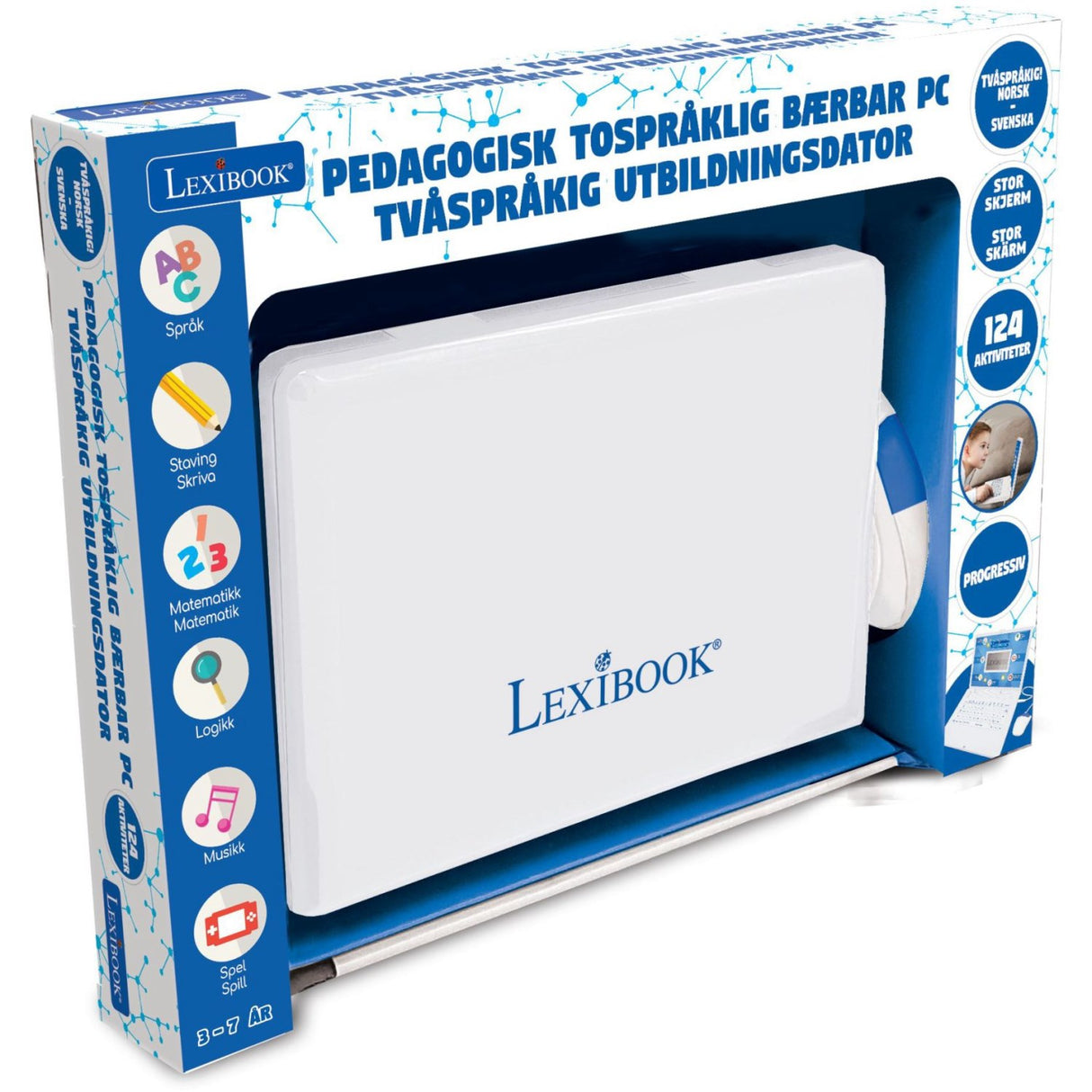 Lexibook Power Kid® Educational Laptop – 62 aktiviteter (Dk/NO)